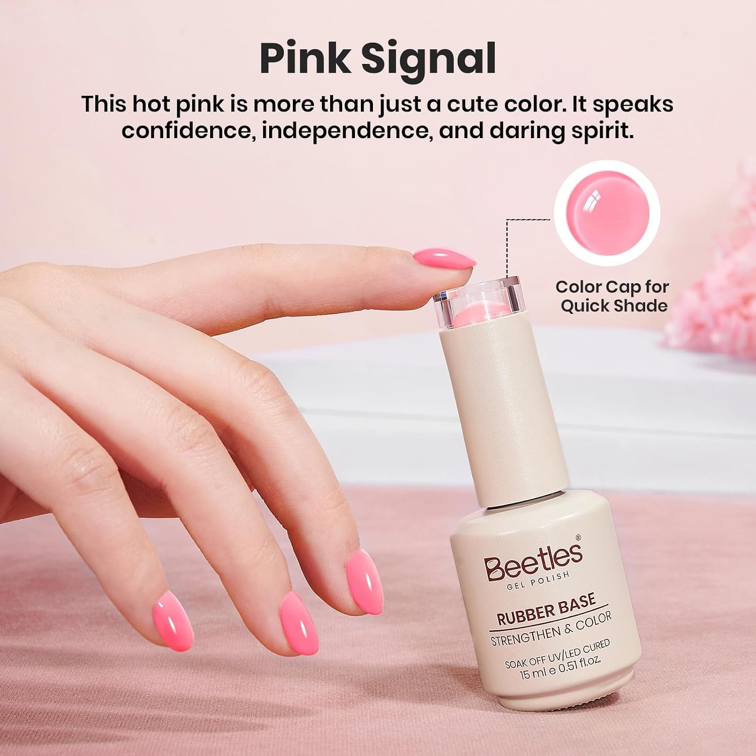image:imageBeetles Nude Color Base Gel Polish 15ml Nude French Tip Gel  Neutral nude color base gel for French tip styles with smooth DIY manicure applicationClear Rubber Base Gel 1 Pcs