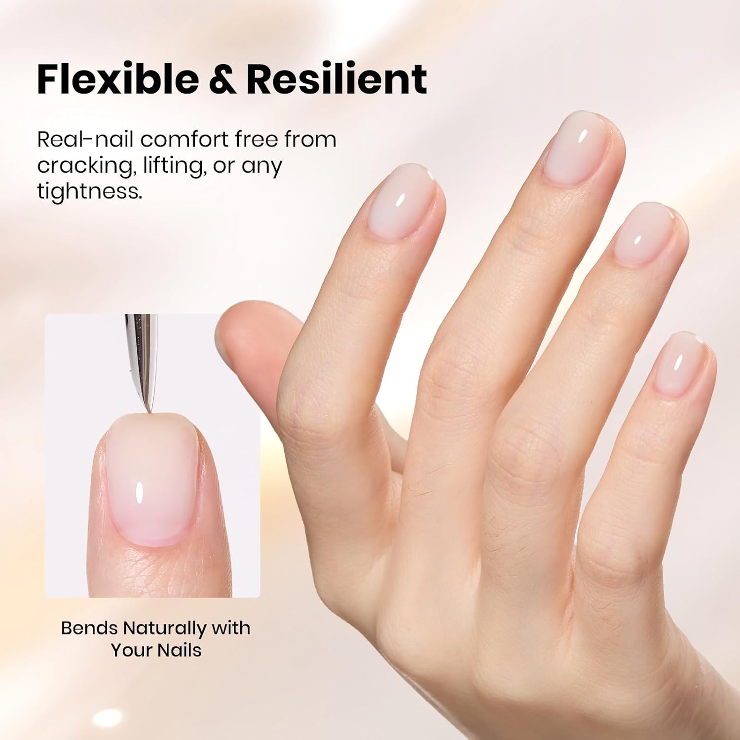 image:imageBeetles Nude Color Base Gel Polish 15ml Nude French Tip Gel Neutral nude color base gel for French tip styles with smooth DIY manicure applicationClear Base Gel