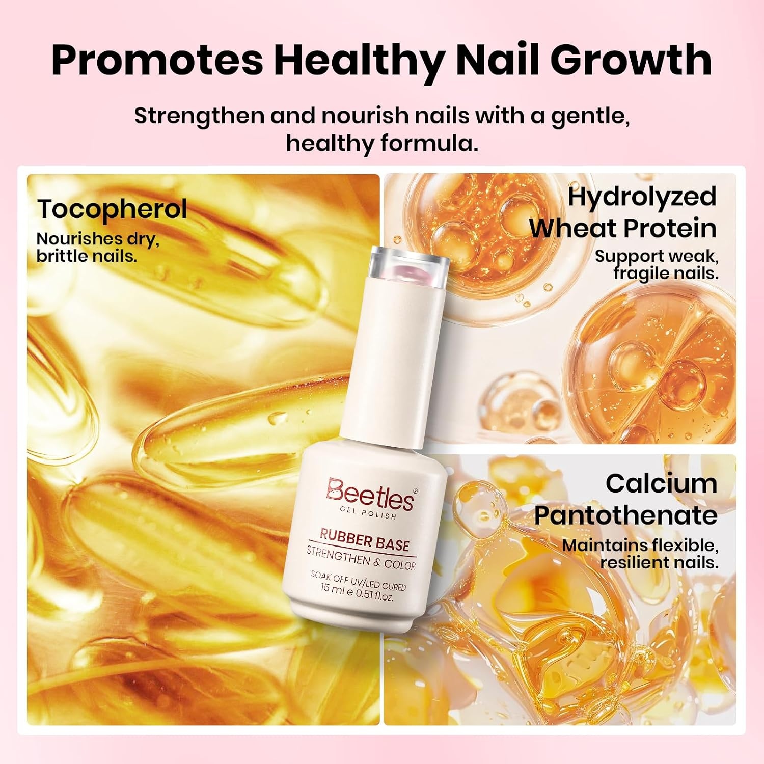image:imageBeetles Nude Color Base Gel Polish 15ml Nude French Tip Gel  Neutral nude color base gel for French tip styles with smooth DIY manicure applicationClear Rubber Base Gel 1 Pcs