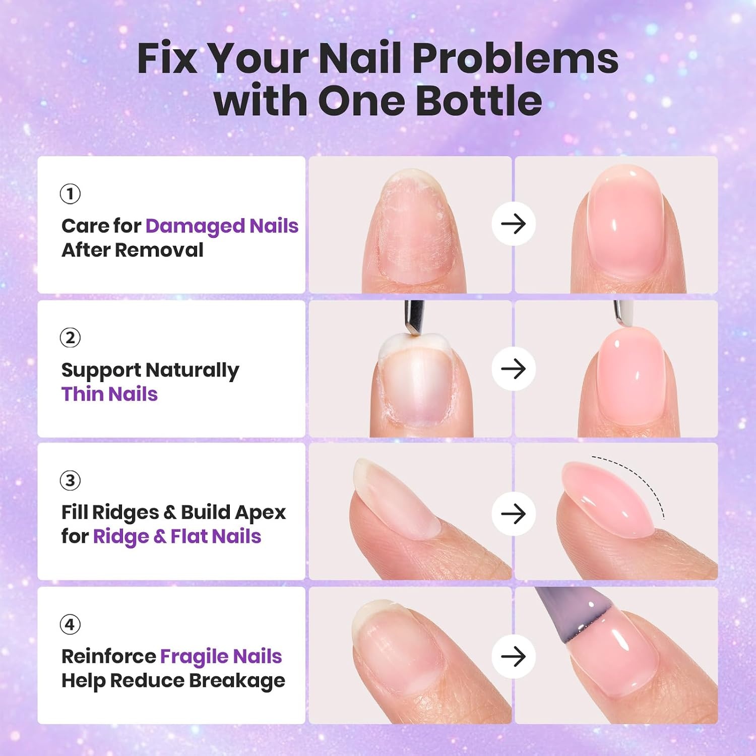 image:imageBeetles Nude Color Base Gel Polish 15ml Nude French Tip Gel Neutral nude color base gel for French tip styles with smooth DIY manicure applicationClear Purple Rubber Base Gel