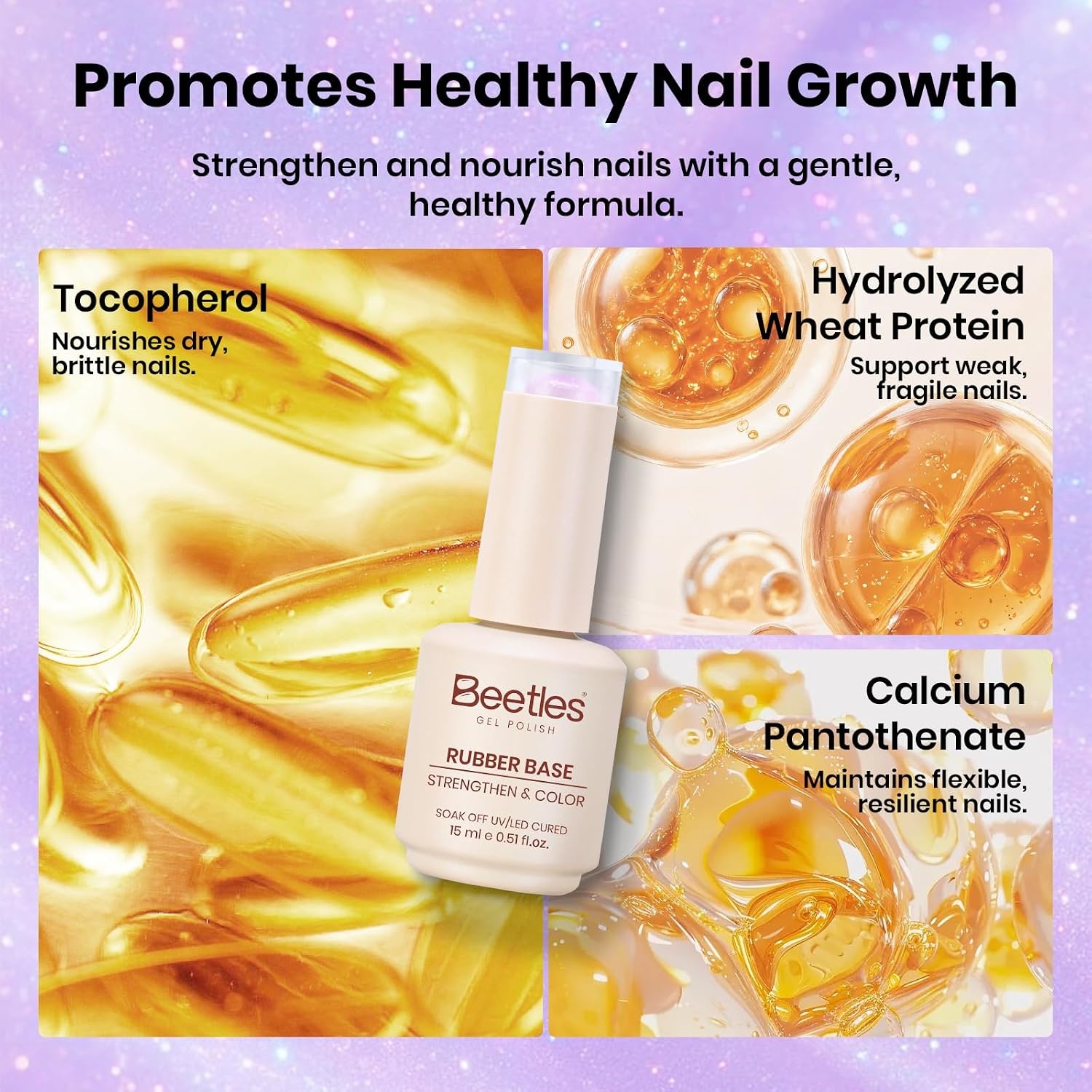 image:imageBeetles Nude Color Base Gel Polish 15ml Nude French Tip Gel Neutral nude color base gel for French tip styles with smooth DIY manicure applicationClear Purple Rubber Base Gel