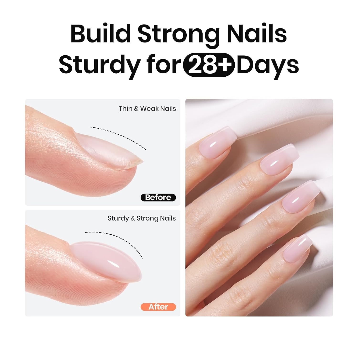 image:imageBeetles Nude Color Base Gel Polish 15ml Nude French Tip Gel Neutral nude color base gel for French tip styles with smooth DIY manicure applicationJelly pink Rubber Base Coat