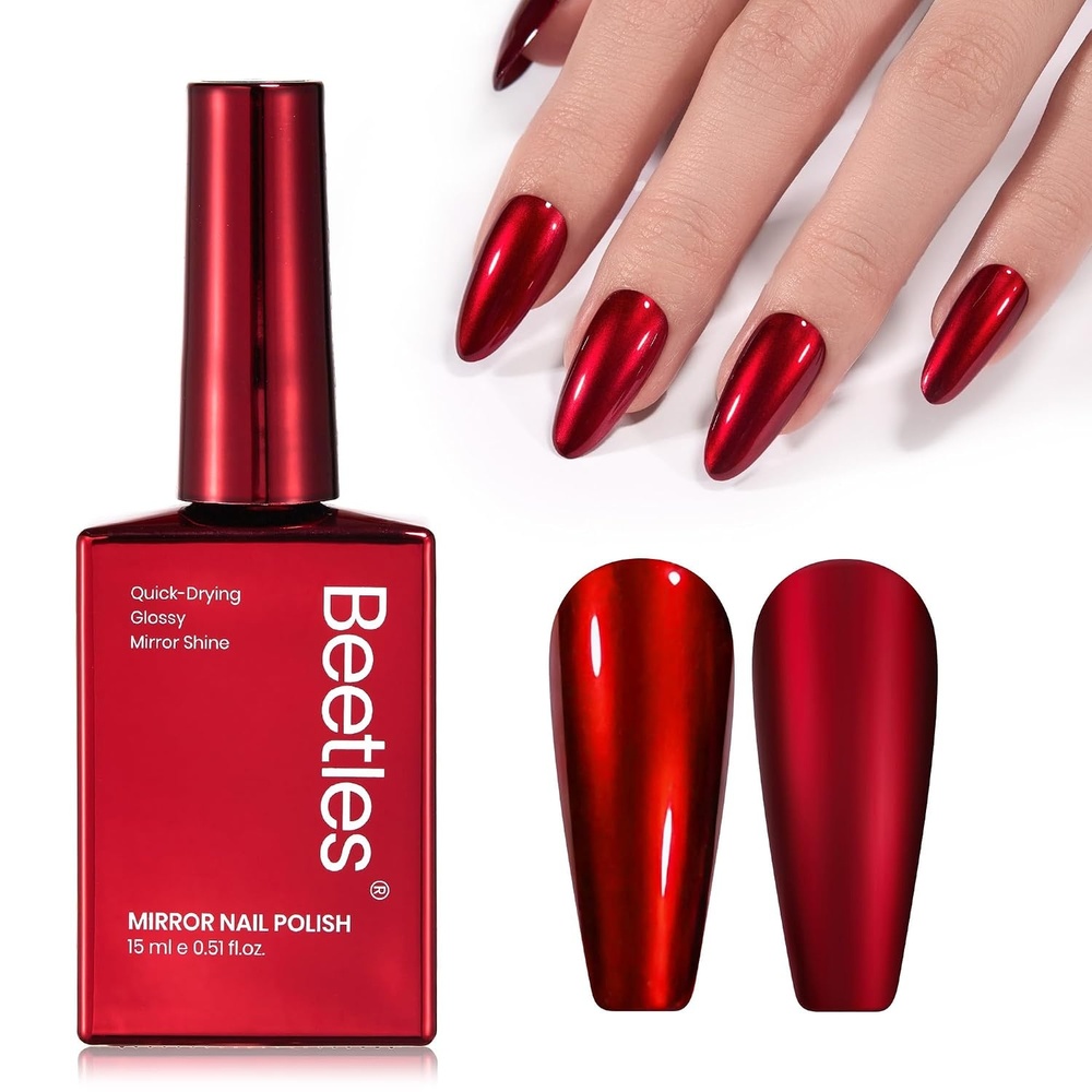 image:imageBeetles Dark Brown Nail Polish Quick Dry Regular Nail Polish Chocolate Mocha Brown Nail Polish Air Dry No UV Lamp Needed for DIY At Home Manicure 051Fl Oz15MLCherry Mirror