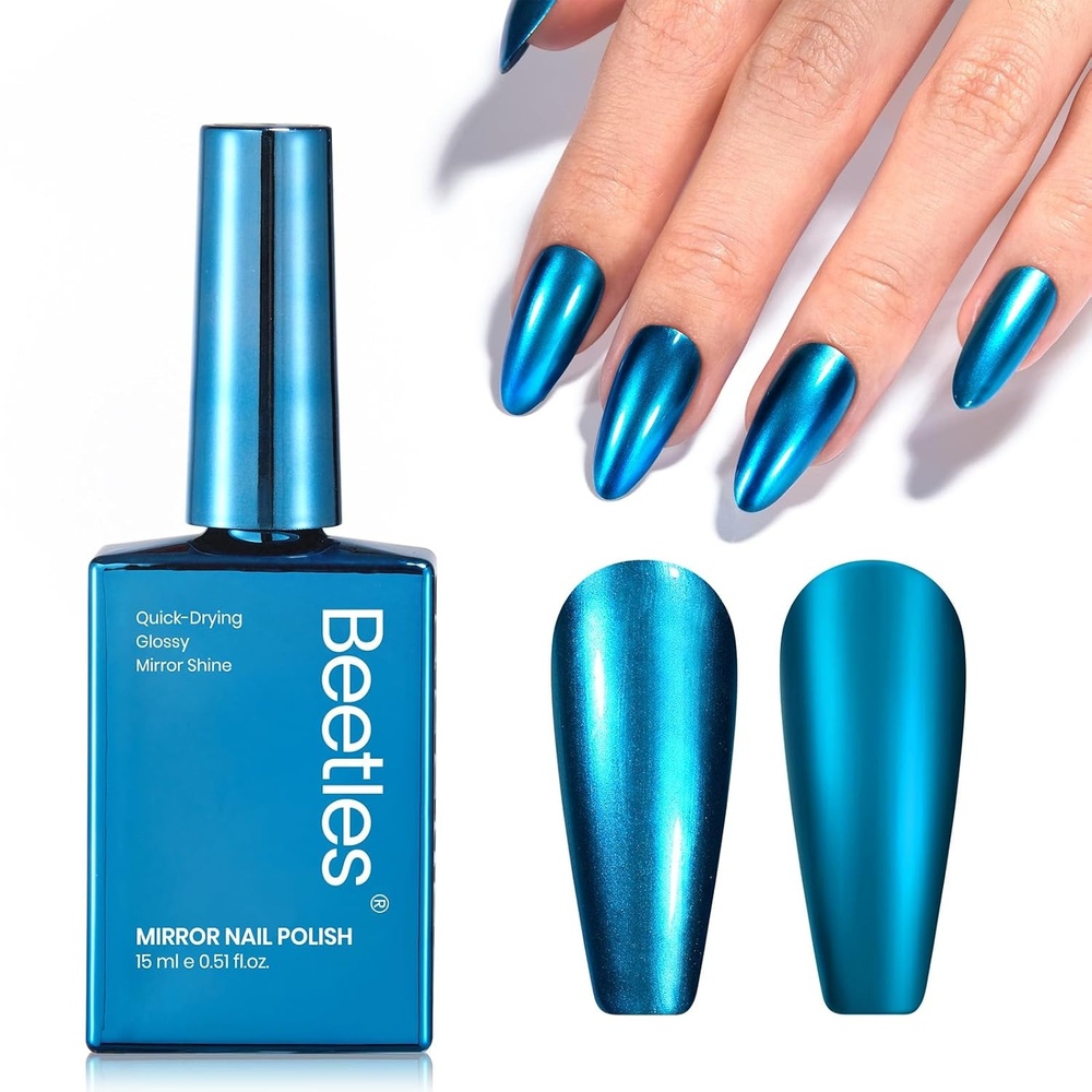 image:imageBeetles Dark Brown Nail Polish Quick Dry Regular Nail Polish  Chocolate Mocha Brown Nail Polish Air Dry No UV Lamp Needed for DIY At Home Manicure 051Fl Oz15MLBlue Mirage