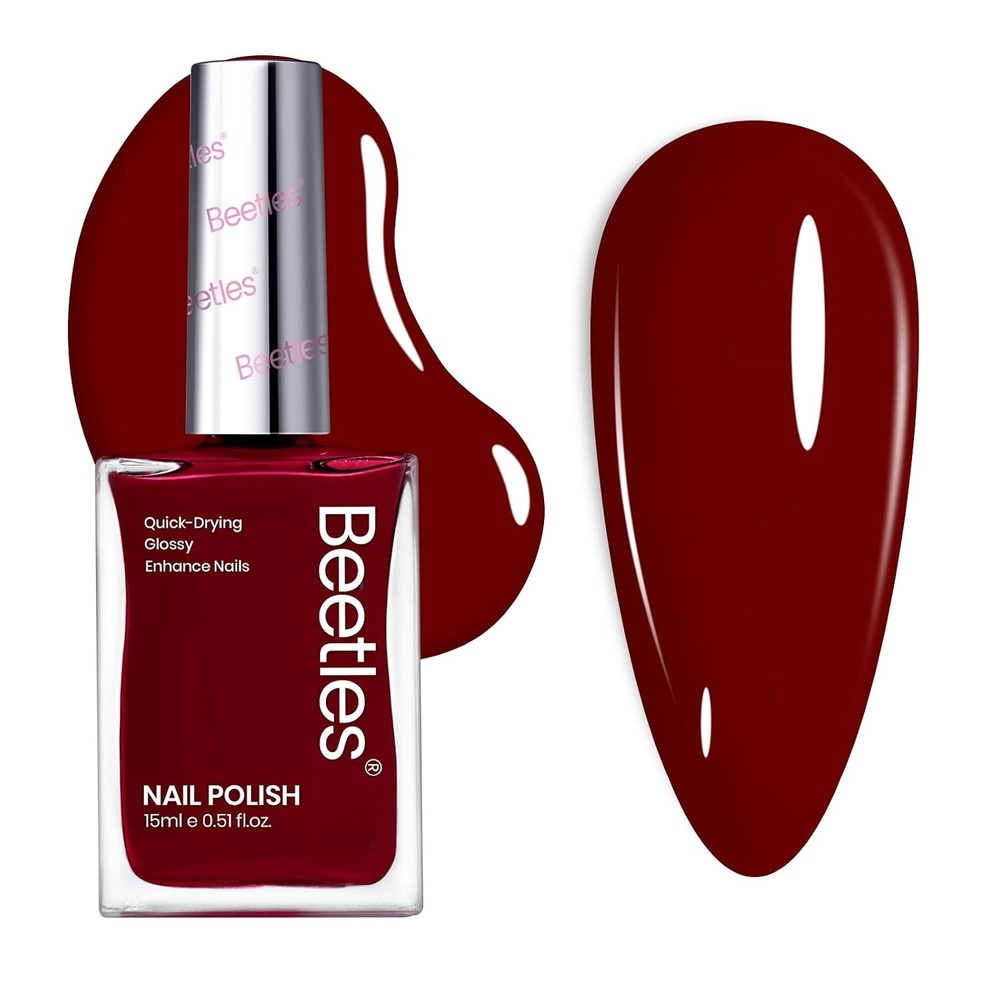image:imageBeetles Dark Brown Nail Polish Quick Dry Regular Nail Polish Chocolate Mocha Brown Nail Polish Air Dry No UV Lamp Needed for DIY At Home Manicure 051Fl Oz15MLCrimson Era