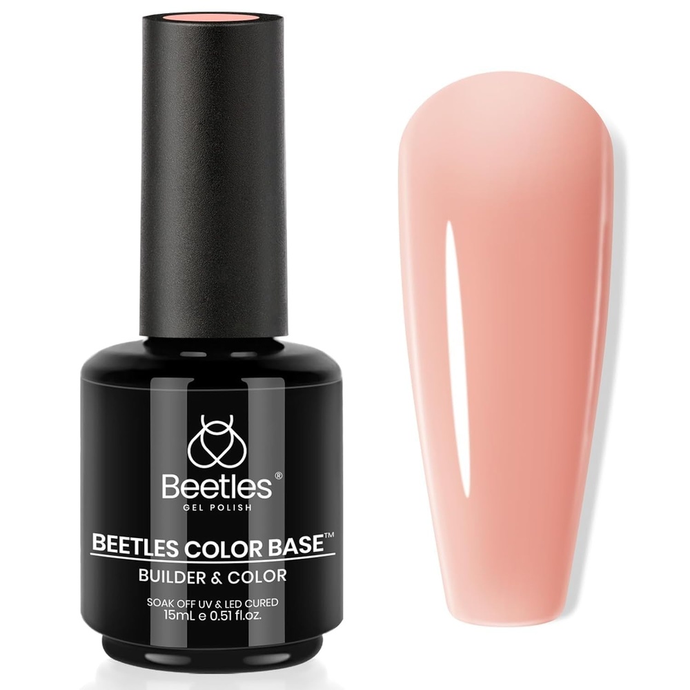 image:imageBeetles Nude Color Base Gel Polish 15ml Nude French Tip Gel Neutral nude color base gel for French tip styles with smooth DIY manicure applicationABlush Rose Color Base