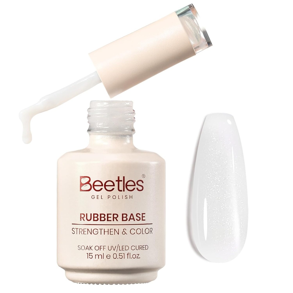 image:imageBeetles Nude Color Base Gel Polish 15ml Nude French Tip Gel  Neutral nude color base gel for French tip styles with smooth DIY manicure applicationClear Rubber Base Gel