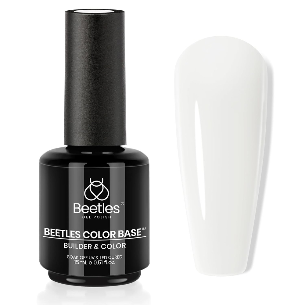 image:imageBeetles Nude Color Base Gel Polish 15ml Nude French Tip Gel  Neutral nude color base gel for French tip styles with smooth DIY manicure applicationMilky White