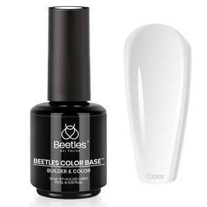 Beetles Nude Color Base Gel Polish 15ml Nude French Tip Gel | Neutral nude color base gel for French tip styles with smooth DIY manicure application.(A-Clear)