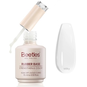 Beetles Nude Color Base Gel Polish 15ml Nude French Tip Gel | Neutral nude color base gel for French tip styles with smooth DIY manicure application.(Clear Base Gel)