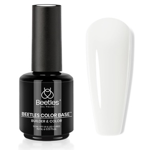 Beetles Nude Color Base Gel Polish 15ml Nude French Tip Gel | Neutral nude color base gel for French tip styles with smooth DIY manicure application.(Milky White)