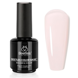 Beetles Nude Color Base Gel Polish 15ml Nude French Tip Gel | Neutral nude color base gel for French tip styles with smooth DIY manicure application.(Nude pink Rubber Base Coat)